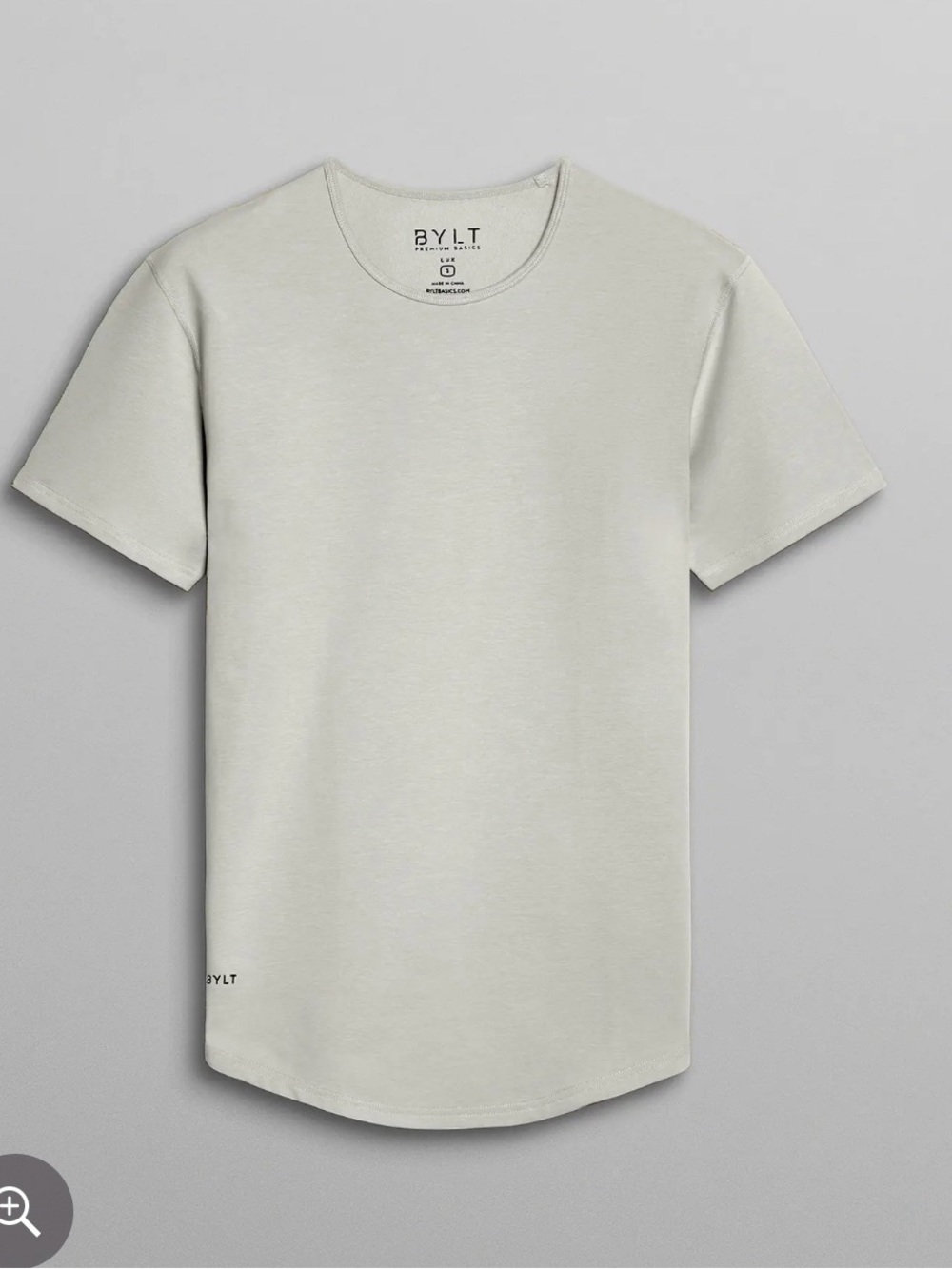 NWT BYLT Drop-Cut LUX T-Shirt Storm Medium